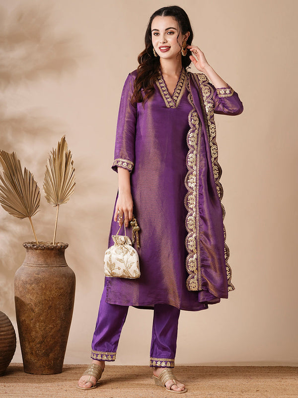 Shimmer Gotapatti Kurta Set