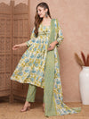 Floral Mirror Embroidered Kurta Set