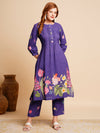 Floral Coined A-Line Kurta Set