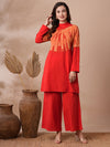 Shibori A-line Kurti Set
