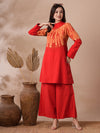 Shibori A-line Kurti Set