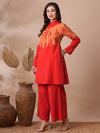 Shibori A-line Kurti Set