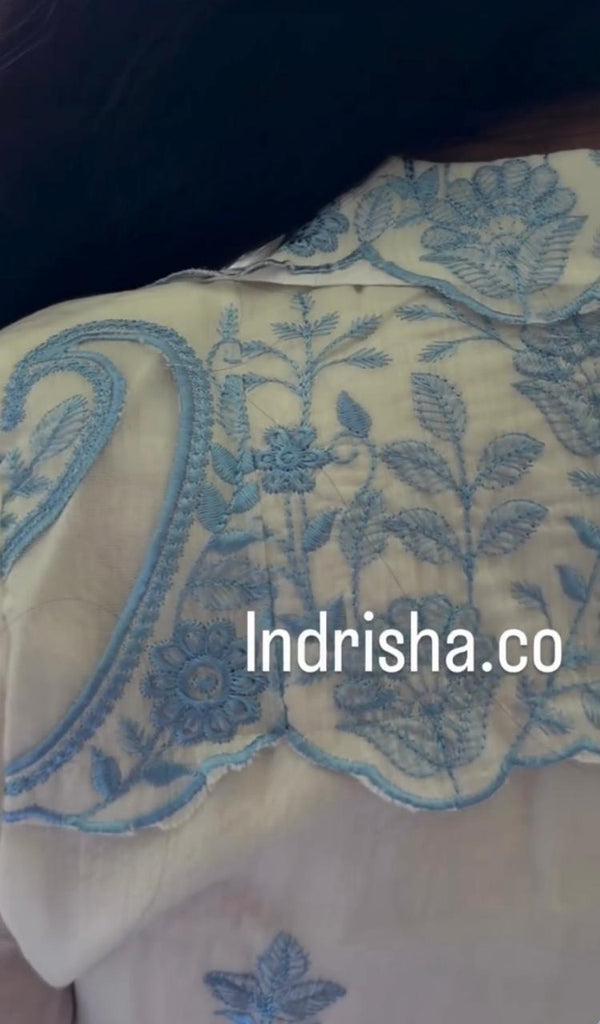 Multi colored Embroidered Co-ord set