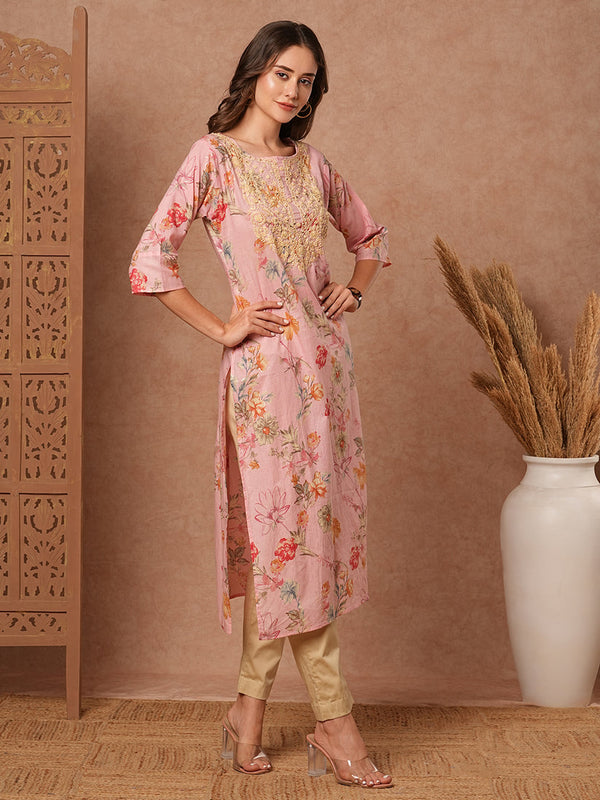 Floral Resham & Sequins Kurta