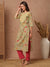 Green Floral Sequins Kurta