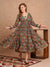 Ethnic Animal Print Flared Midi Dress