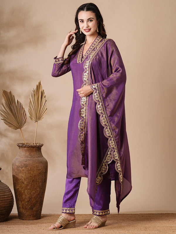 Shimmer Gotapatti Kurta Set