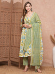 Floral Mirror Embroidered Kurta Set
