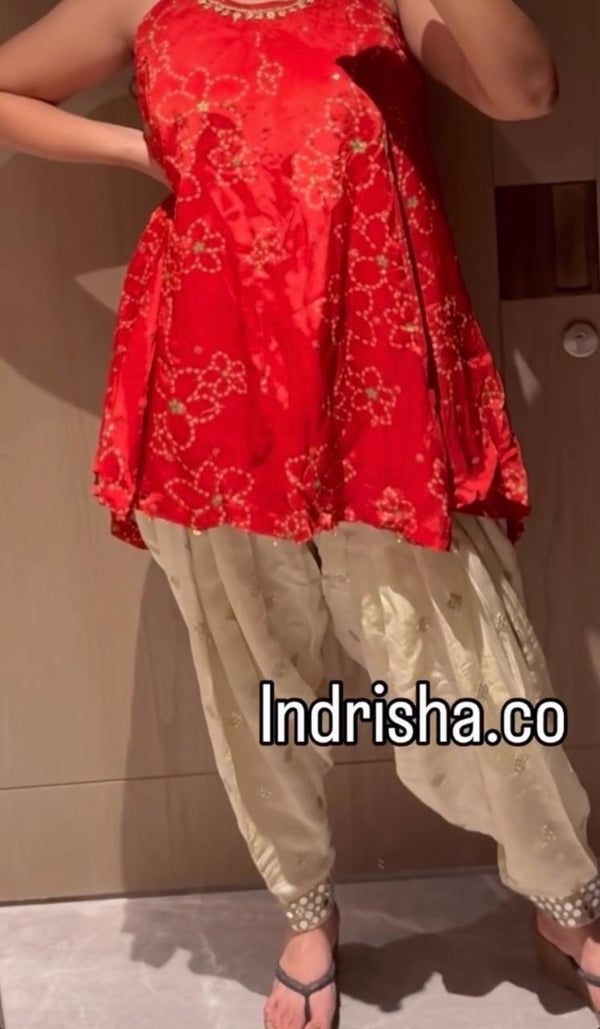 The Ruby Dhoti Set