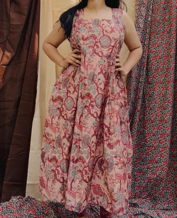 Blush Aura Floral Dress